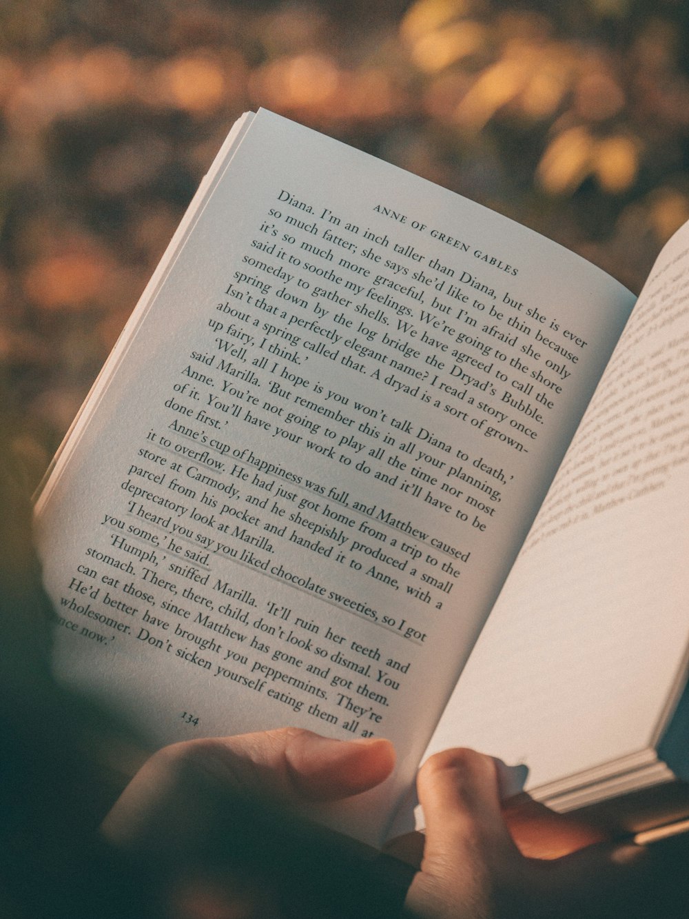 a person holding an open book in their hands