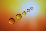 a group of bubbles floating in the air