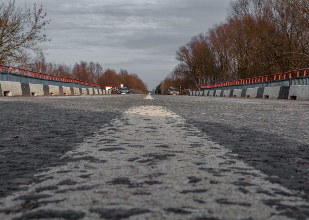 a road that has a white line on the side of it