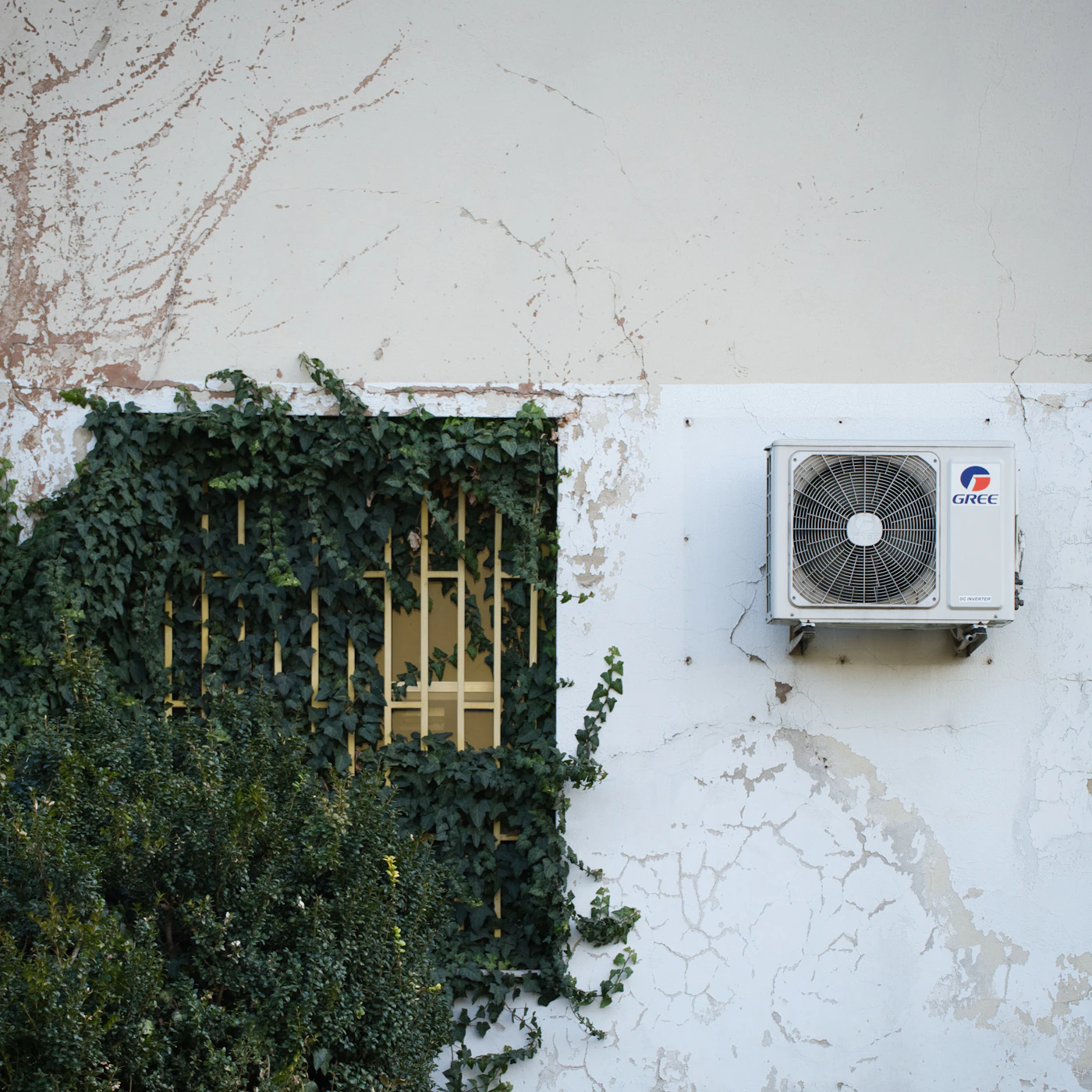 Outdoor condenser unit for a ductless mini split system
