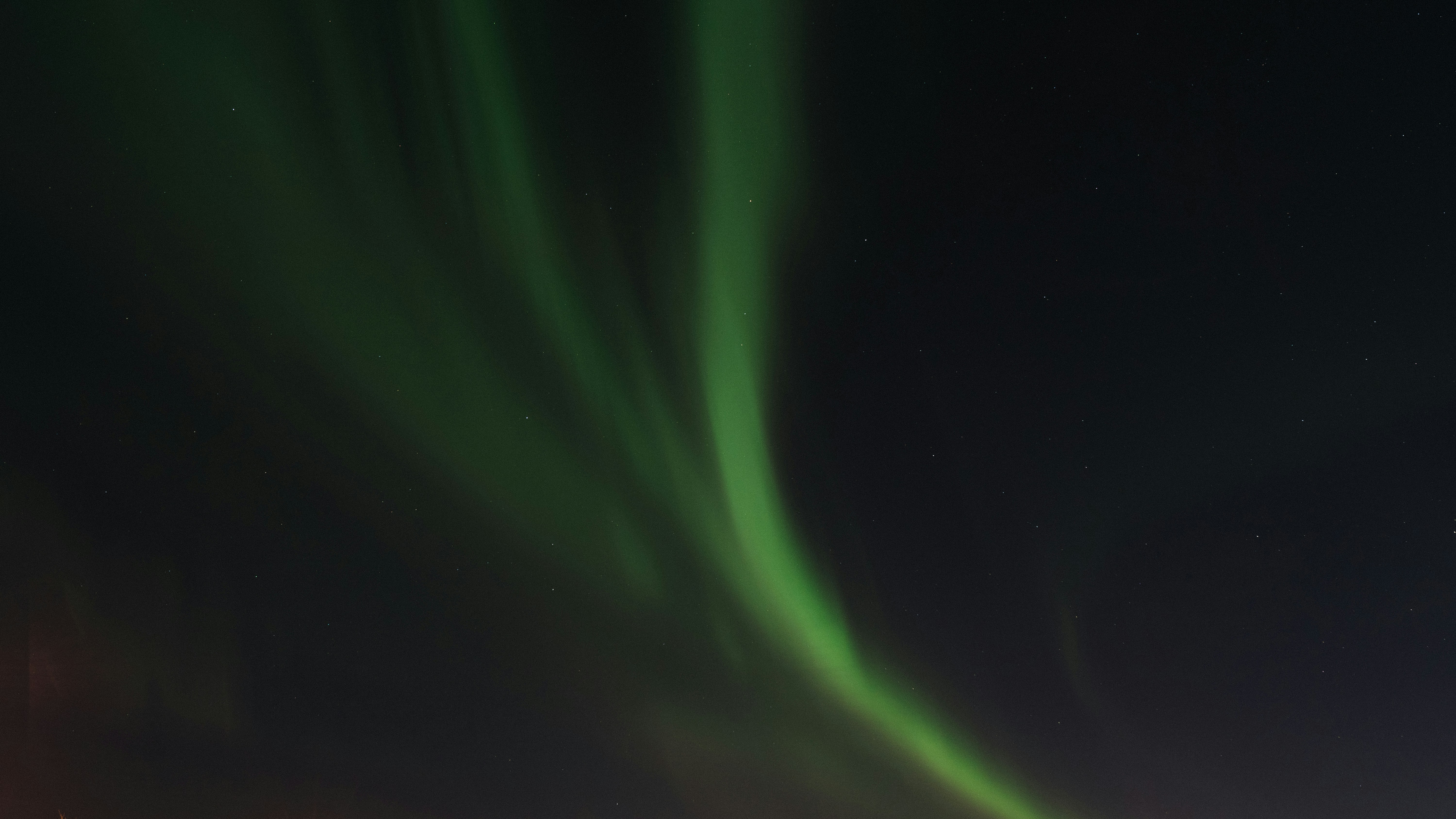 the aurora bore is visible in the night sky