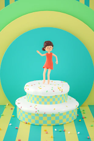 A colorful scene showing Tutti’s main character joyfully interacting with musical notes floating in a vibrant landscape.