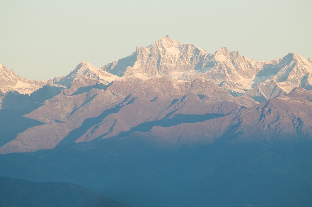 a view of a mountain range from a plane