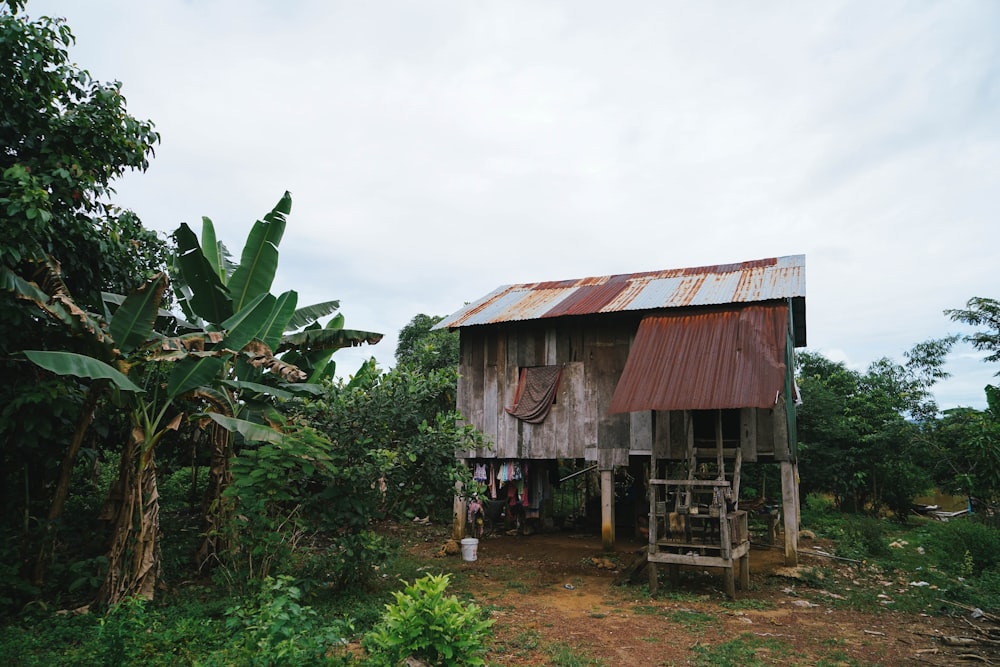 a house with trees in the background