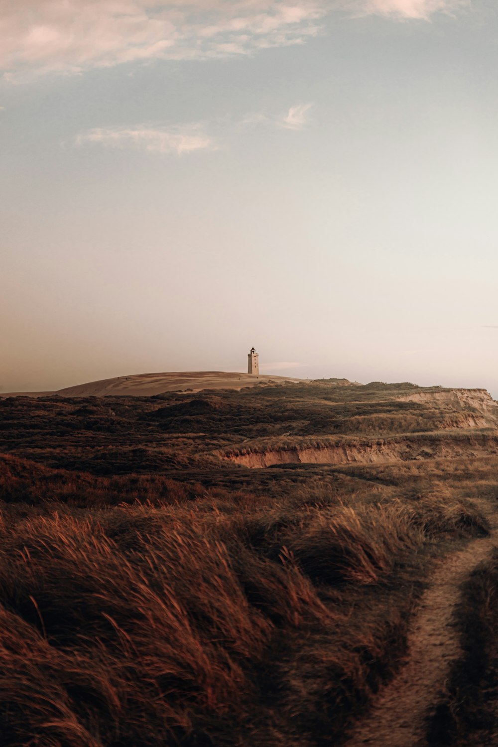 a person standing on top of a grass covered hill