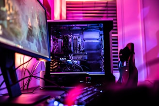 a desktop computer sitting on top of a desk