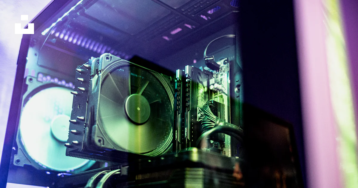 A close up of a computer case with a fan photo – Free Maybachstraße 24 ...