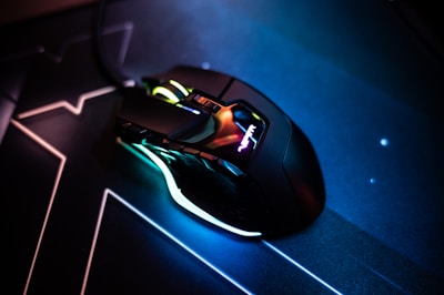 a close up of a mouse on a table