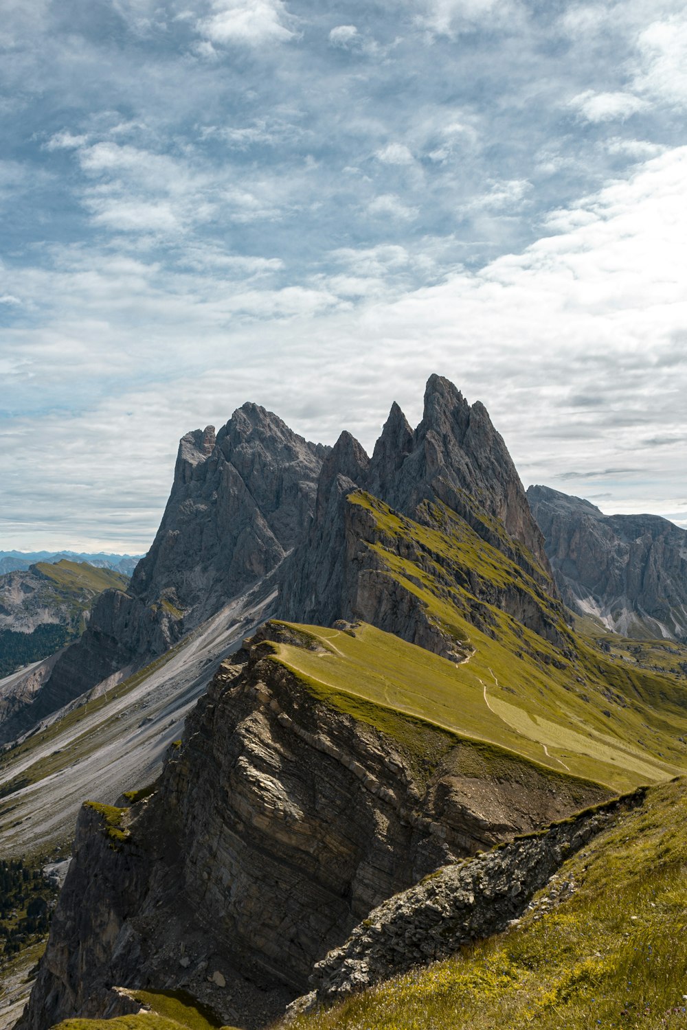 a mountain range with a road going through it