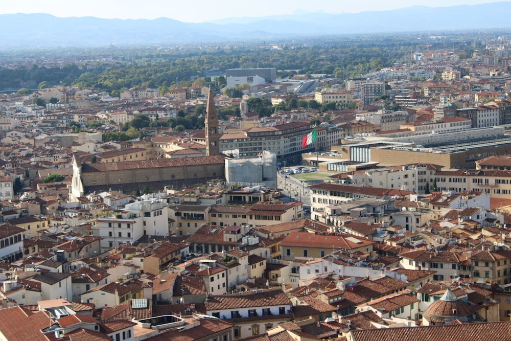 a view of a city from a high point of view