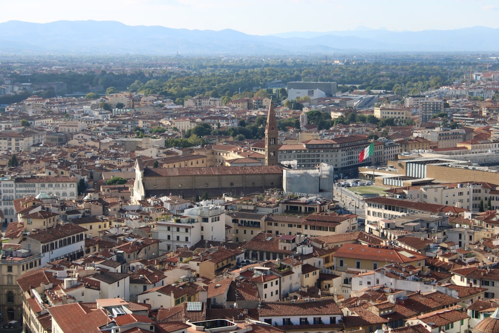 a view of a city from a high point of view