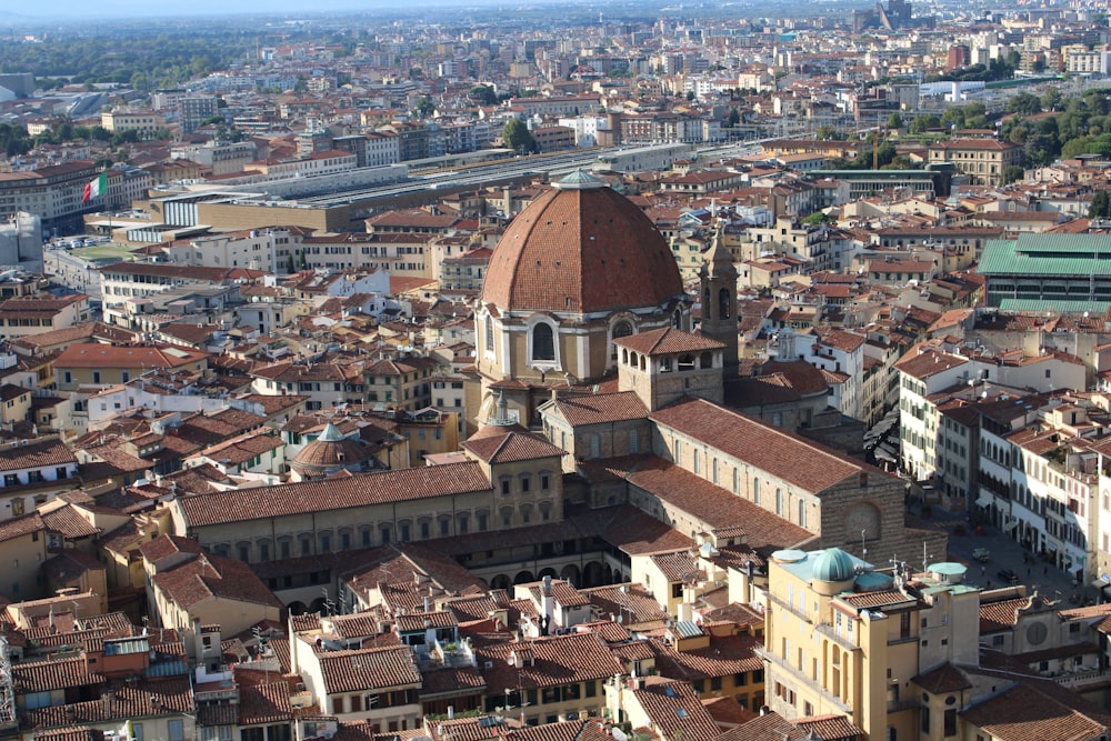 a view of a city from a high point of view