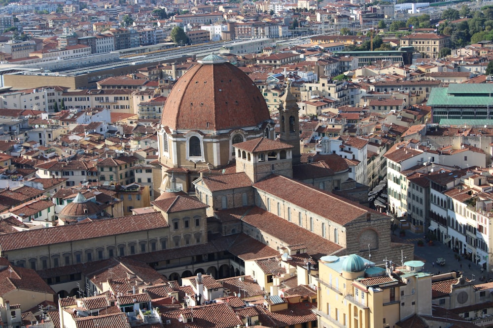 a view of a city from a high point of view