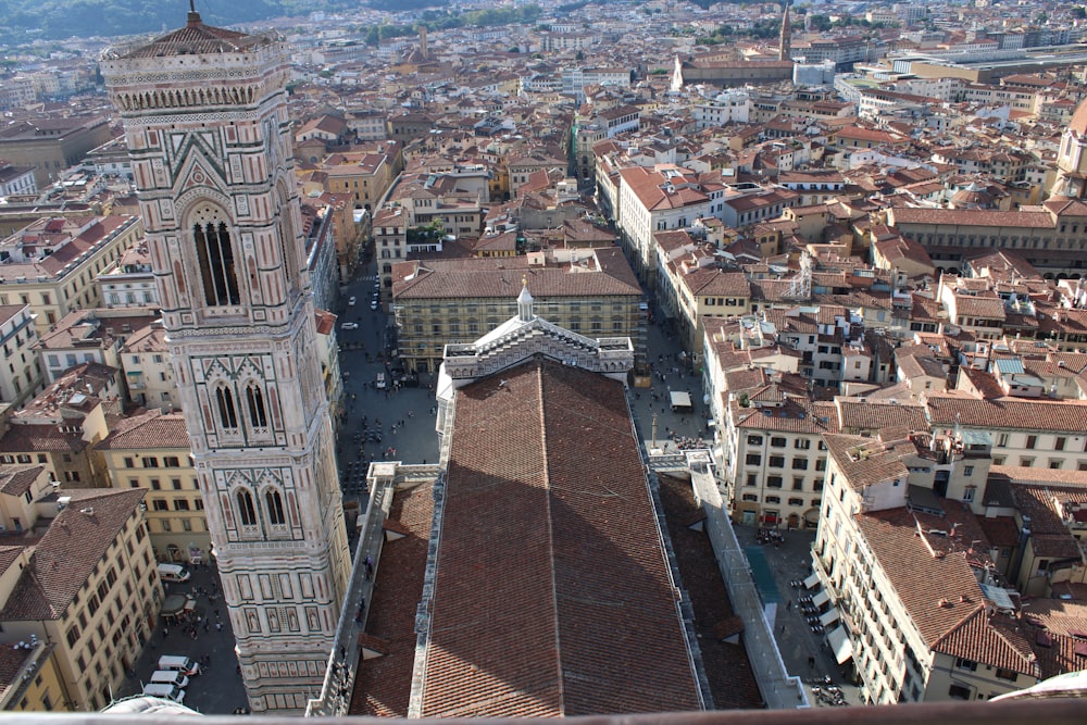 a view of a city from a high point of view