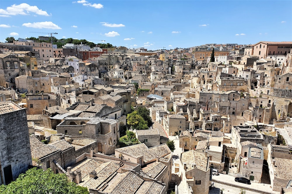 a view of a very old city with lots of buildings