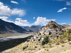 a mountain village in the middle of a valley