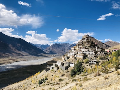 a mountain village in the middle of a valley