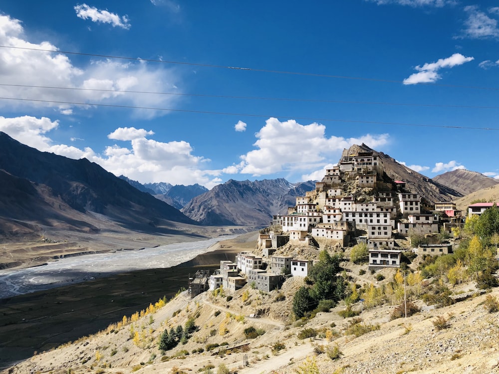 a mountain village in the middle of a valley