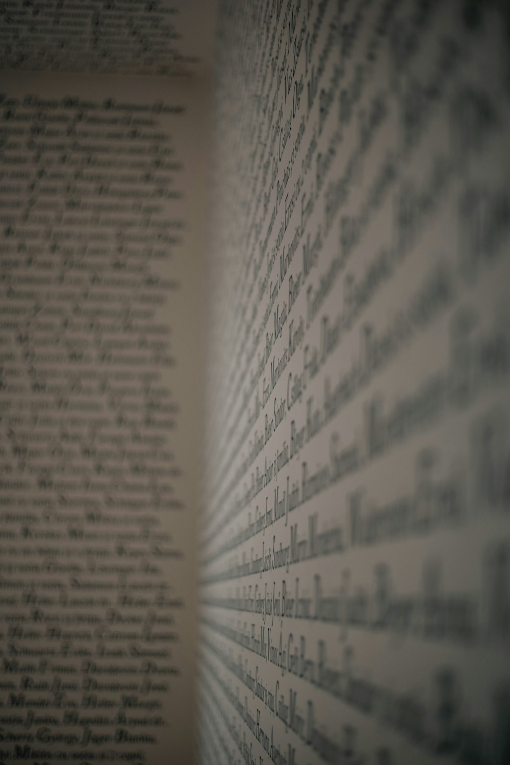 a close up of a book with a blurry background