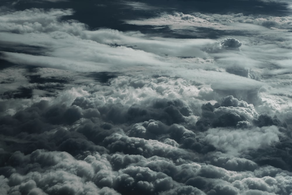 a view of the clouds from an airplane window