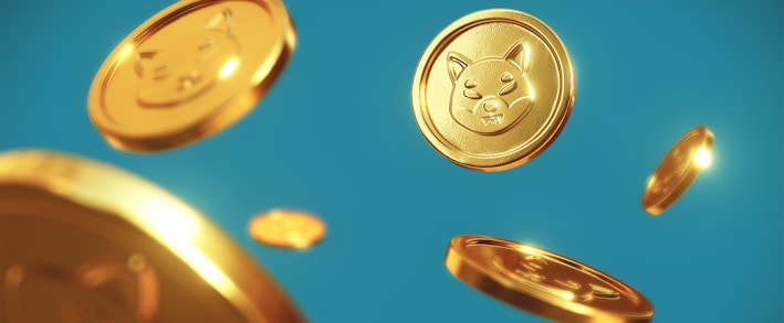 a gold coin with a dog face on it