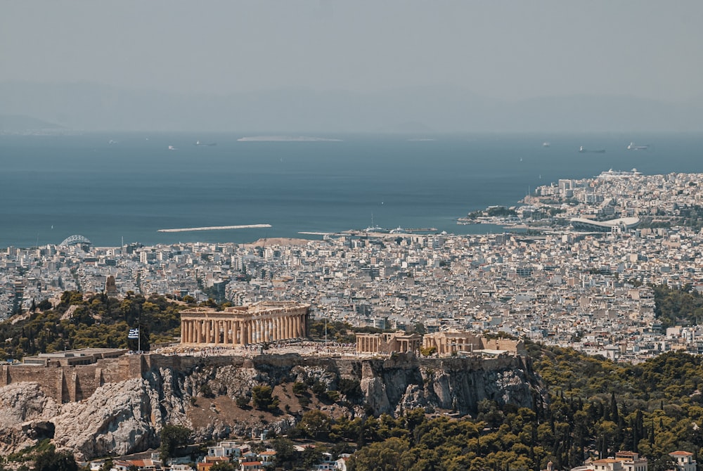 a view of a city from a high point of view