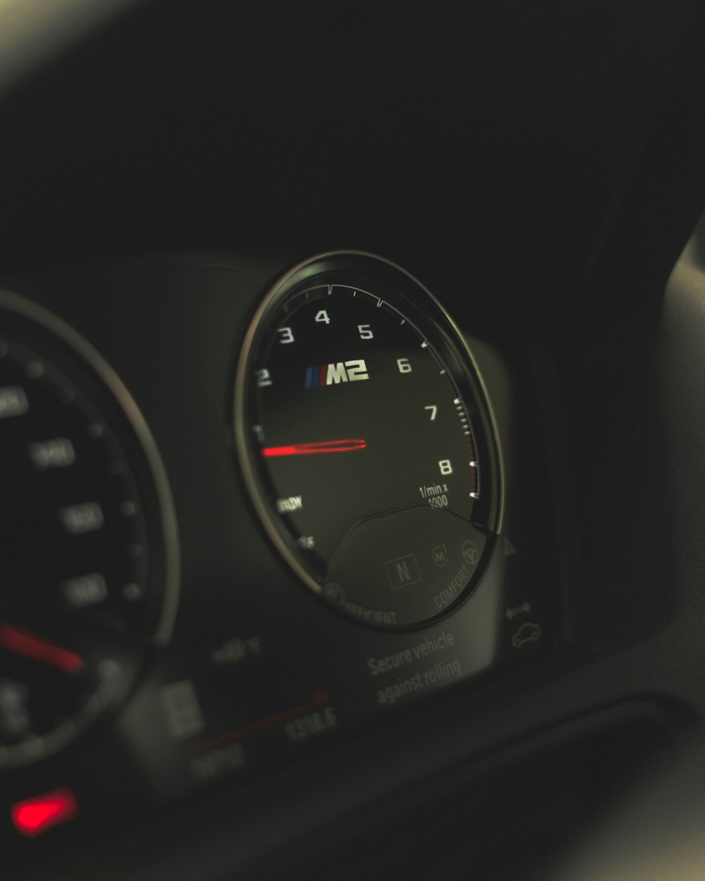 a close up of a speedometer in a car