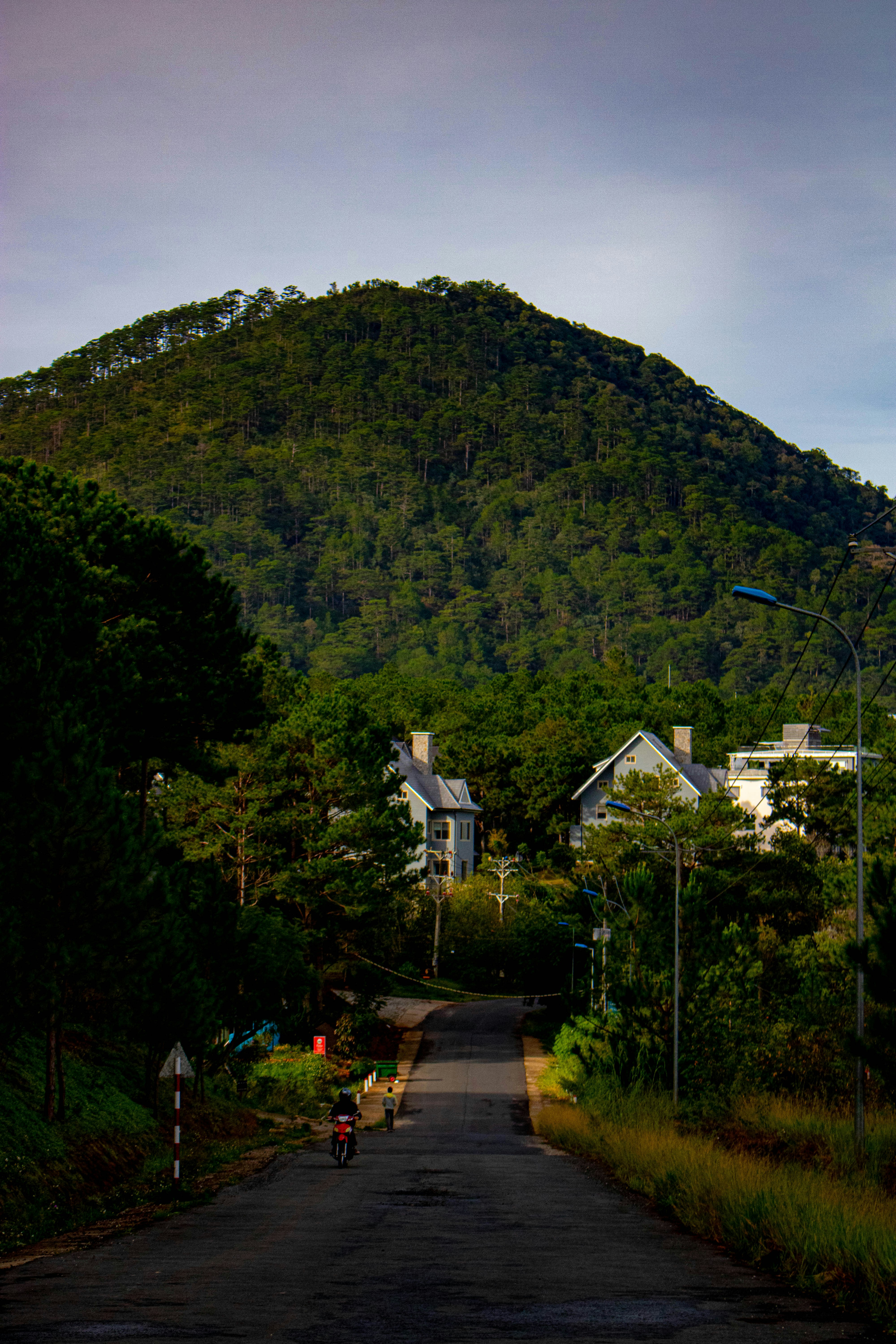 A road with a mountain in the background photo – Free Nature Image on ...