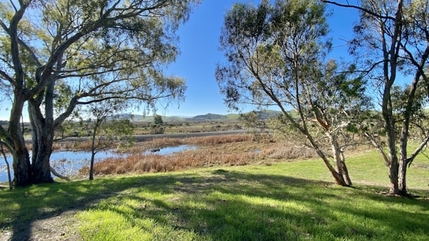 A serene view of a recreational land ideal for outdoor activities.