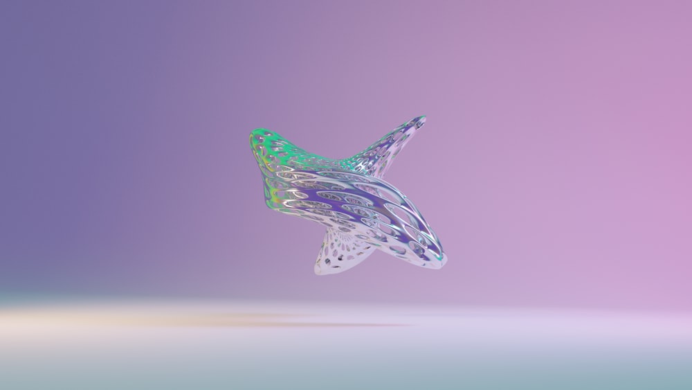 a 3d image of a bird flying through the air