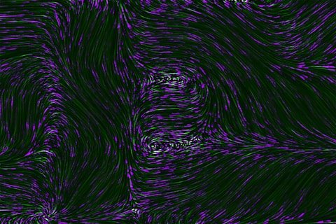 an abstract purple and black background with wavy lines