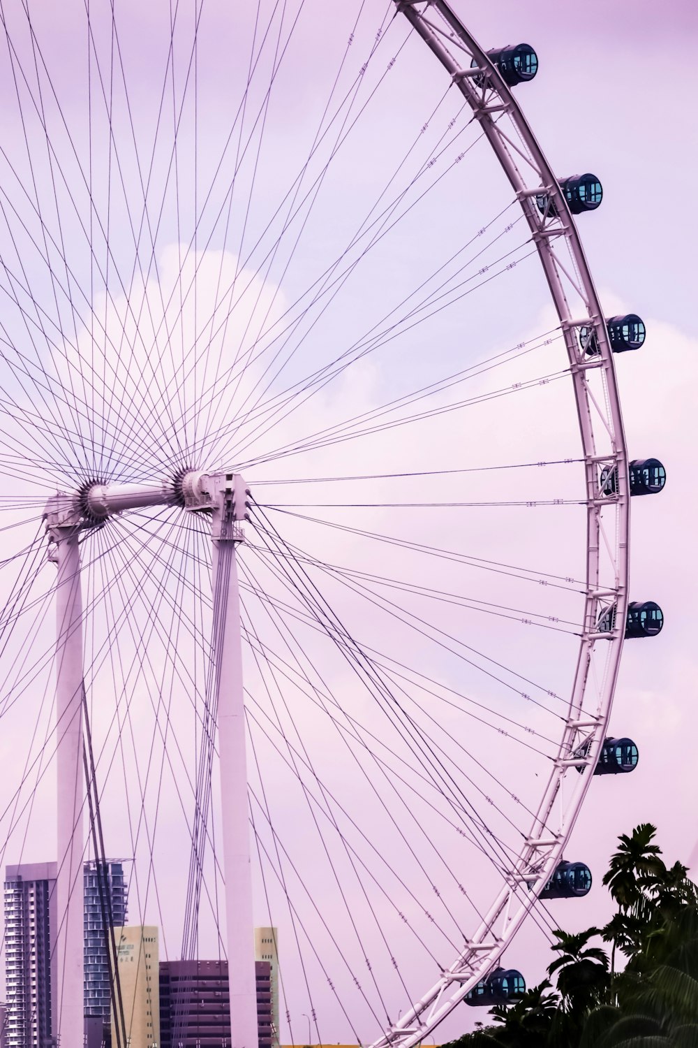 a large ferris wheel in the middle of a city