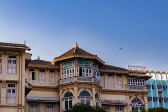 a large building with a clock on the front of it