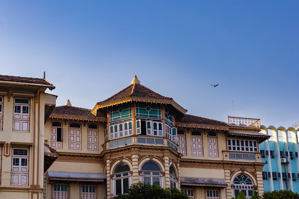 a large building with a clock on the front of it