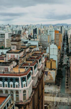 a view of a city from a tall building