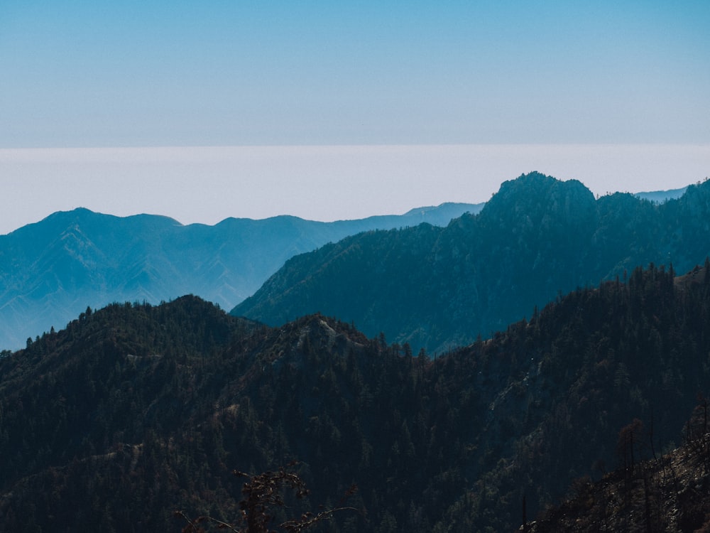 a view of a mountain range in the distance