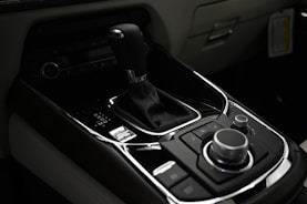 a close up of a control panel in a car