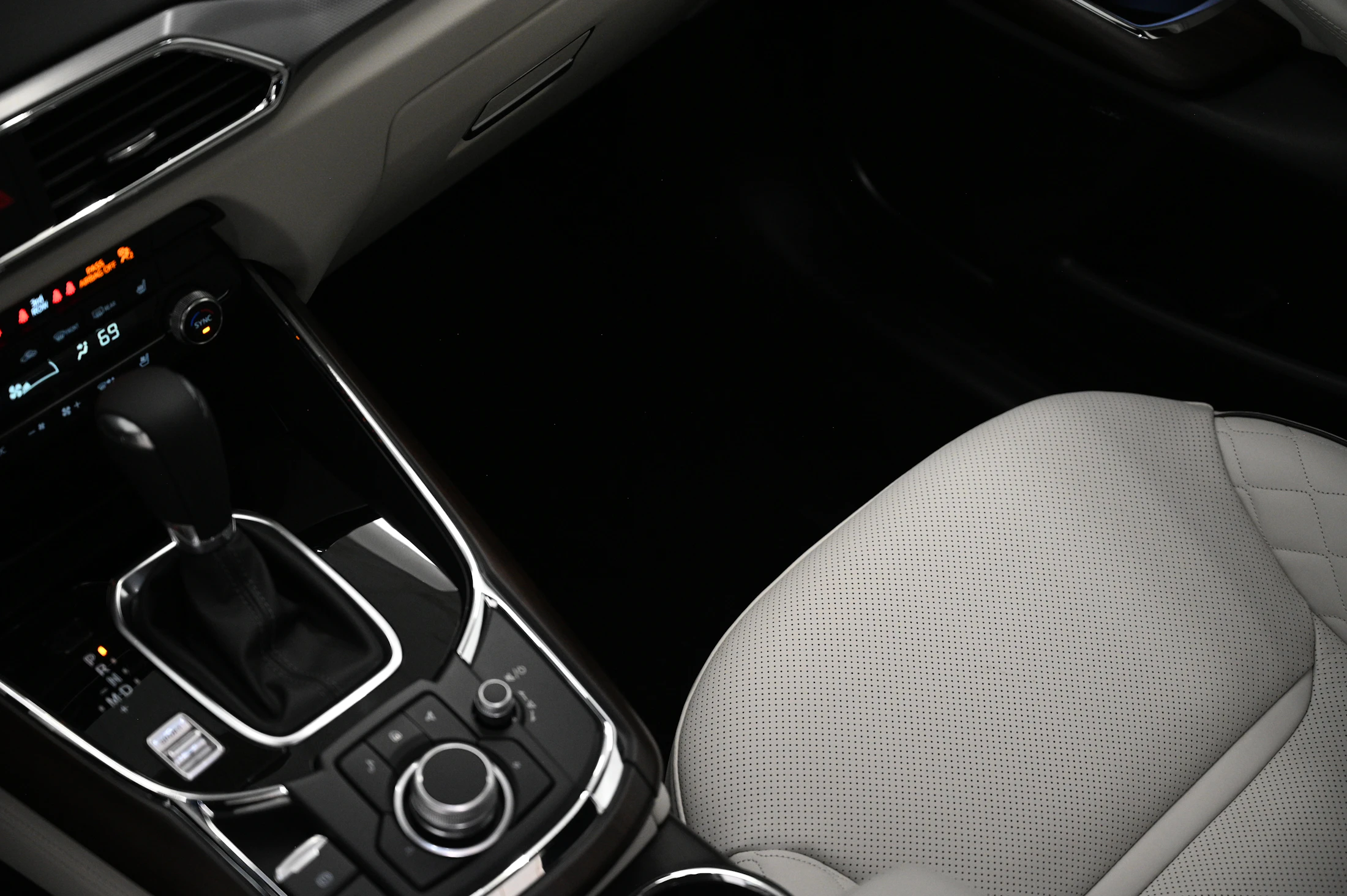 Refined clean dashboard and vehicle interior after routine cabin care