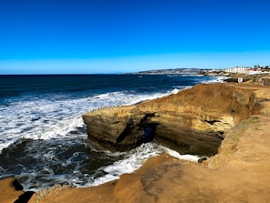 Balcony overlooking the rugged coastline and Atlantic waves