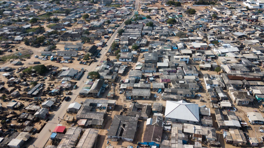 Aerial view of verified land plots