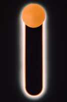 Round filter buttons glowing softly in gold on a dark, elegant interface