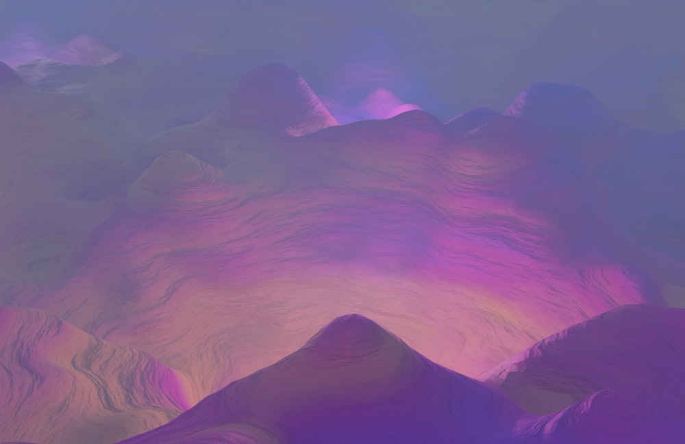 コンピュータで生成された山脈の画像