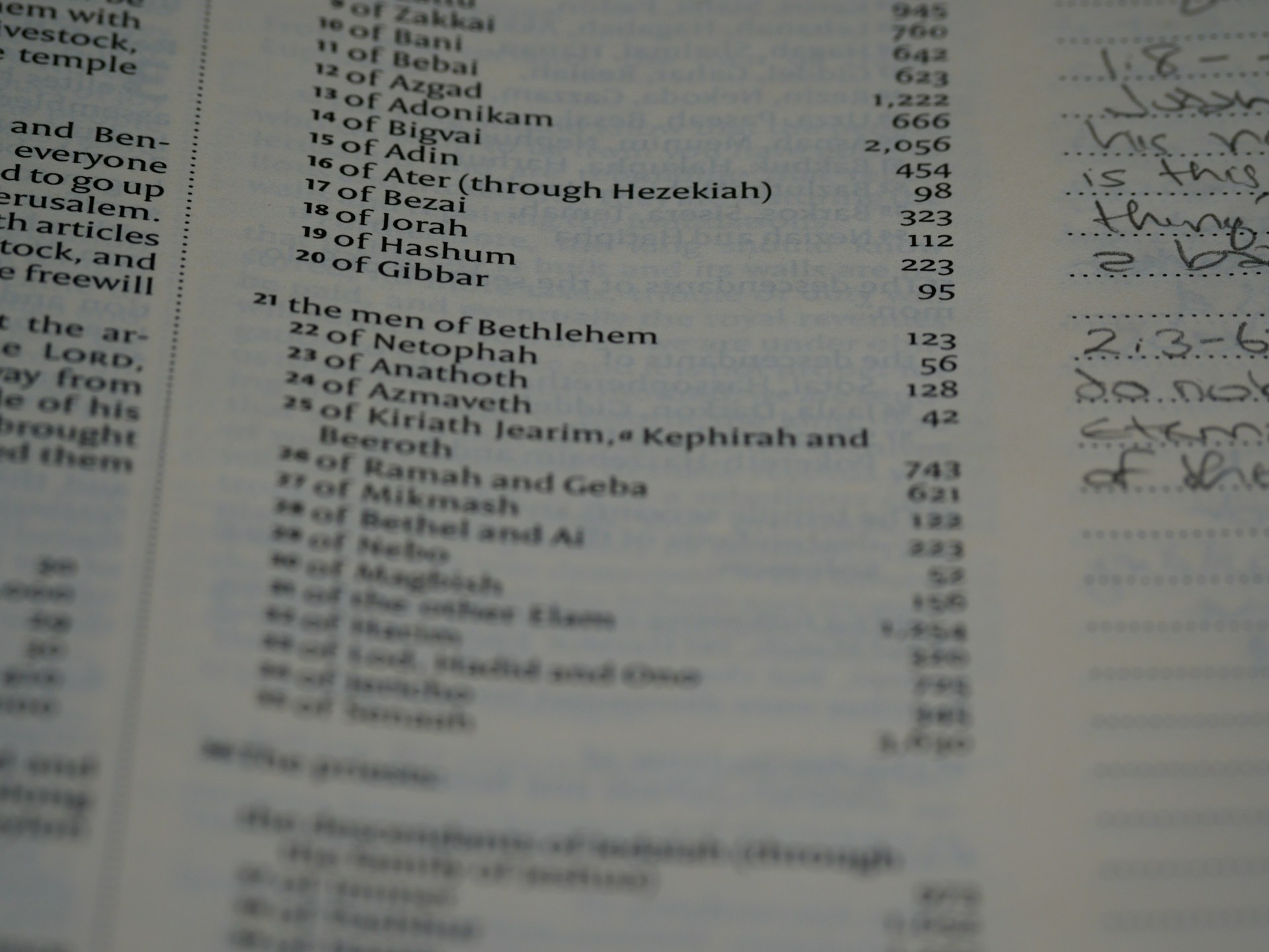 a close up of a book with a lot of writing on it