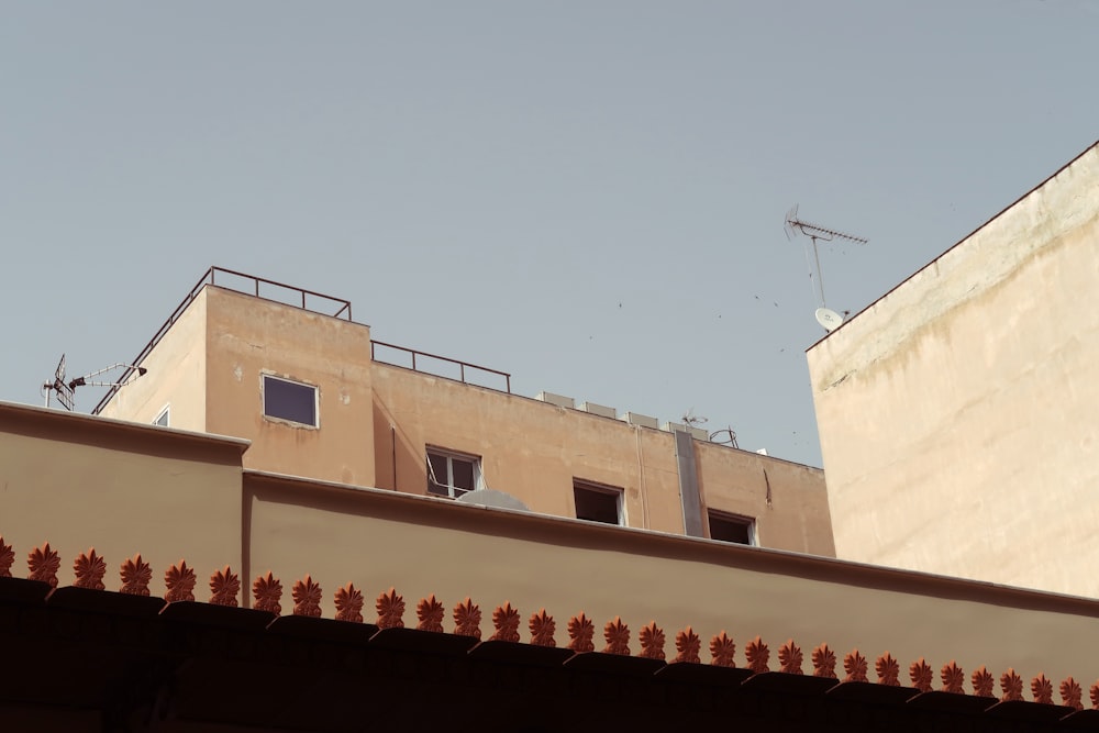 a view of a building from the roof of a building