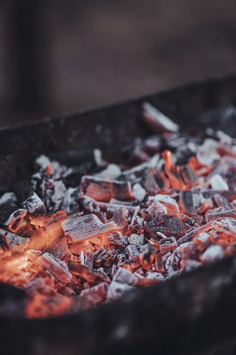 a close up of a grill with ice on it