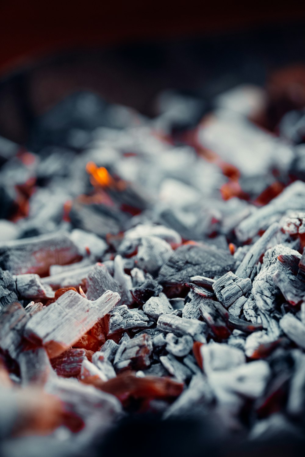 a close up of a pile of crushed food