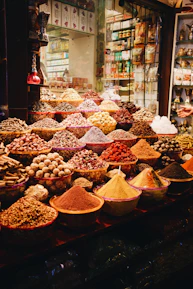 Close-up of fresh, vibrant Himalayan herbs and spices harvested by local farmers.
