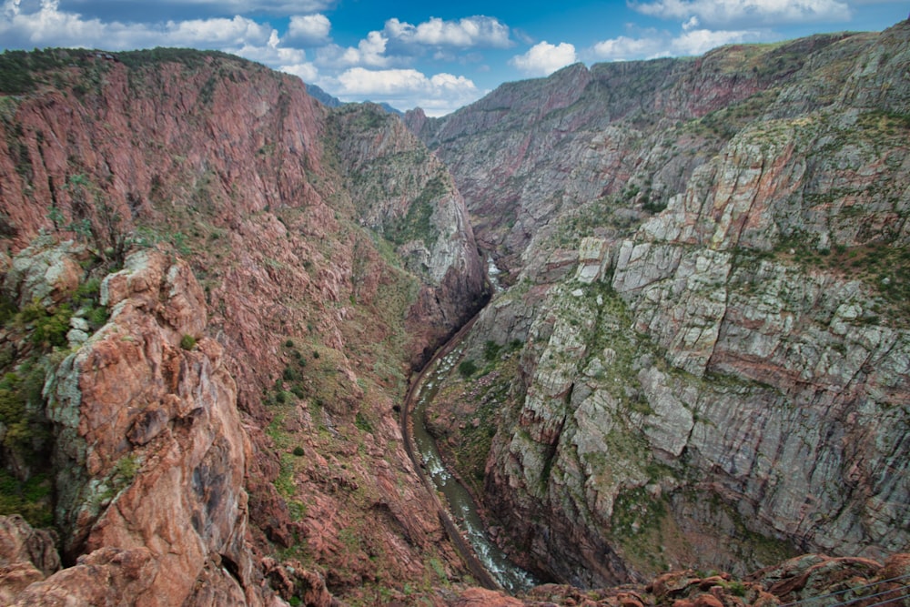 a view of a canyon from a high point of view