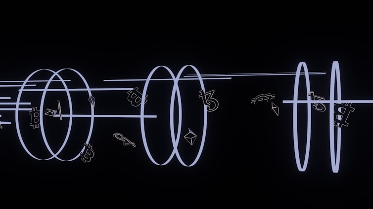 a black wall with a neon light drawing on it