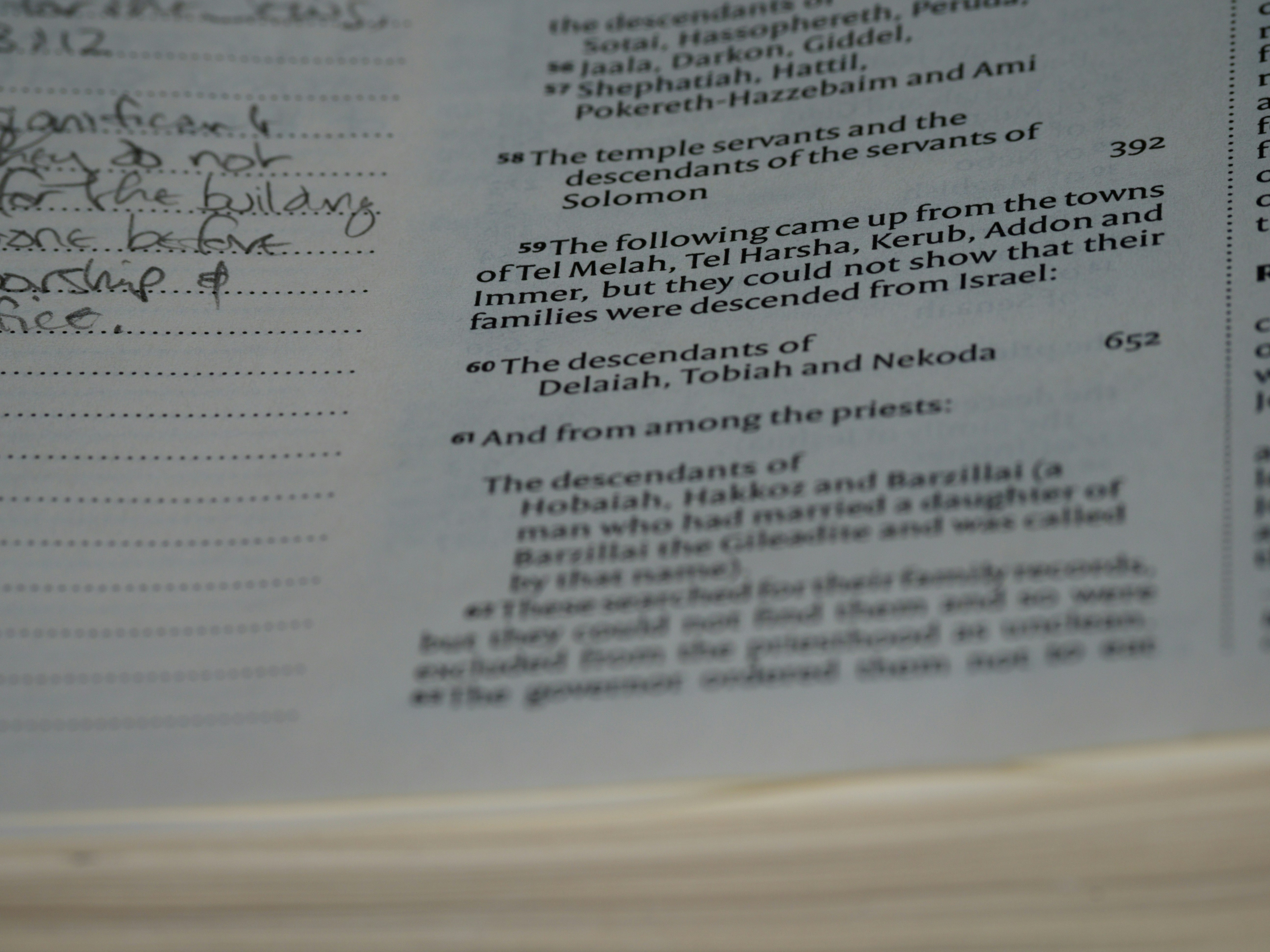 a close up of a book with writing on it